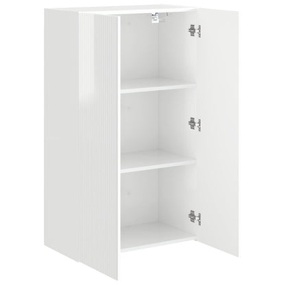 TV Wall Cabinet High Gloss White 59.5 x 31 x 100 cm