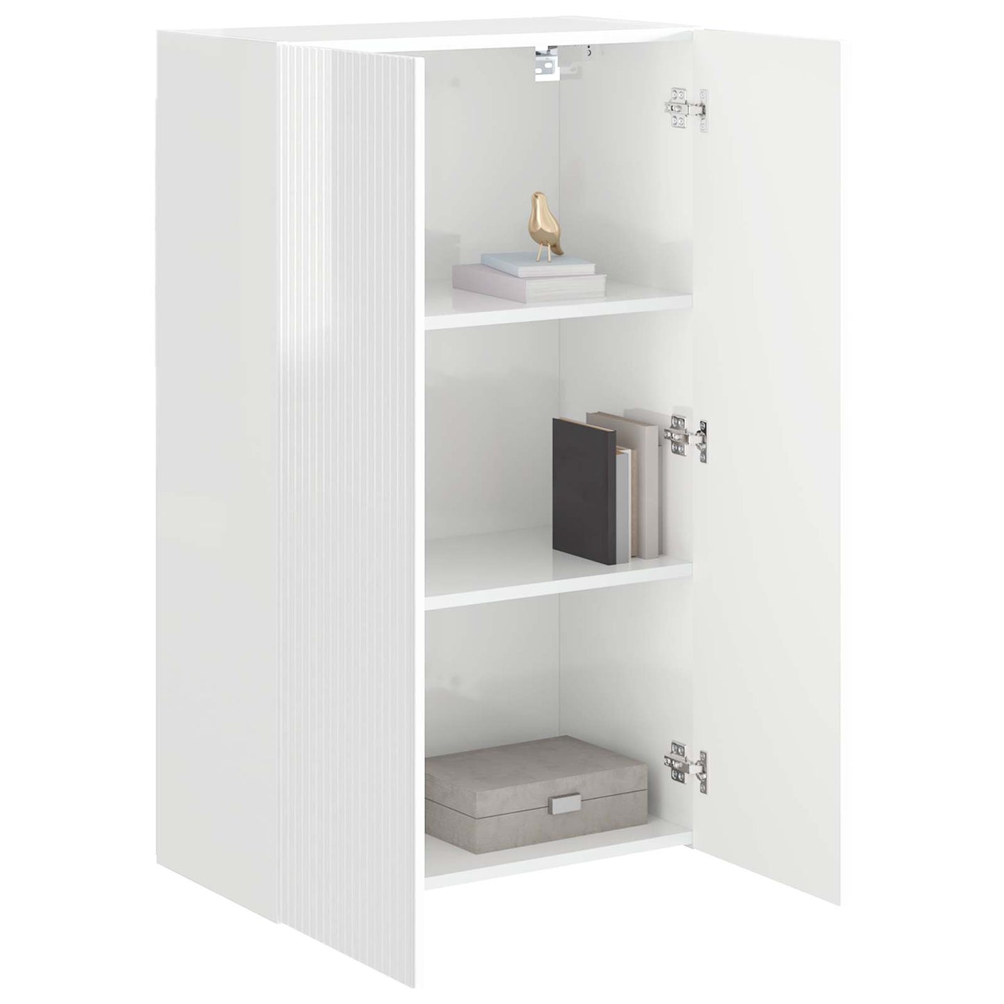 TV Wall Cabinet 59.5 x 31 x 100 cm High Gloss White