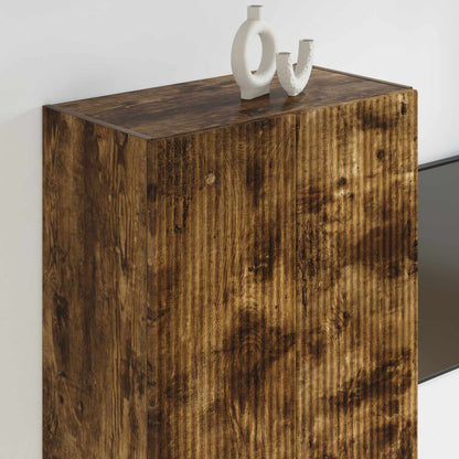 TV Wall Cabinet 59.5 x 31 x 100 cm Smoked Oak Engineered Wood