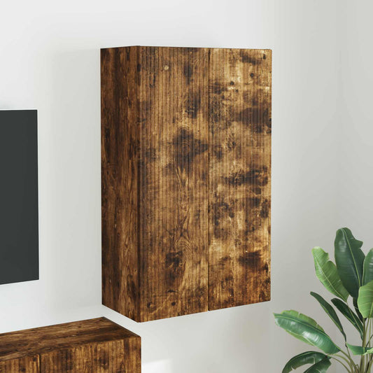 TV Wall Cabinet Smoked Oak 59.5 x 31 x 100 cm Engineered Wood