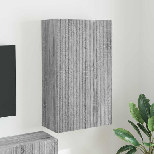 TV Wall Cabinet Grey Sonoma 59.5 x 31 x 100 cm Engineered Wood