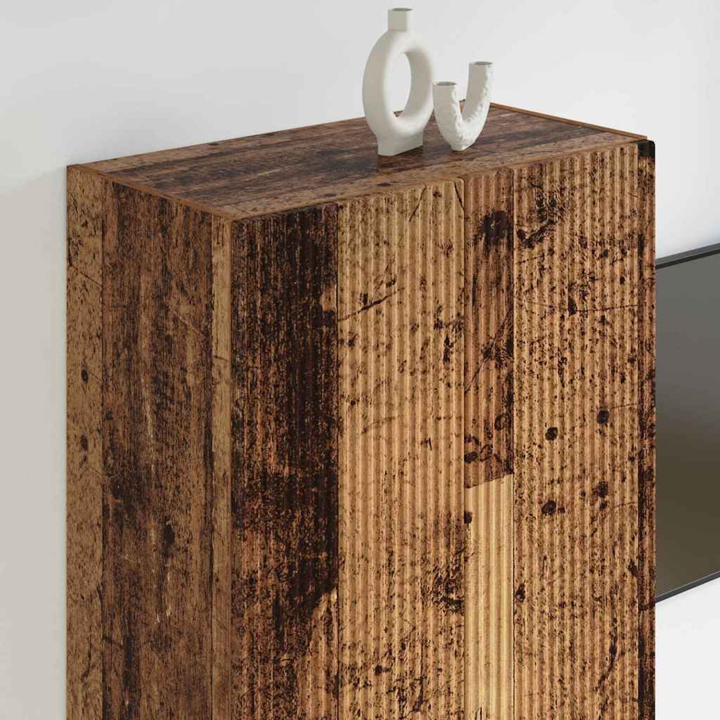 TV Wall Cabinet Old Wood 59.5 x 31 x 100 cm Engineered Wood