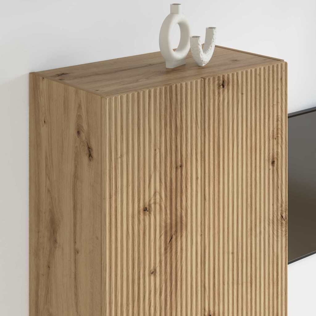 TV Wall Cabinet Artisan Oak 59.5 x 31 x 100 cm Engineered Wood
