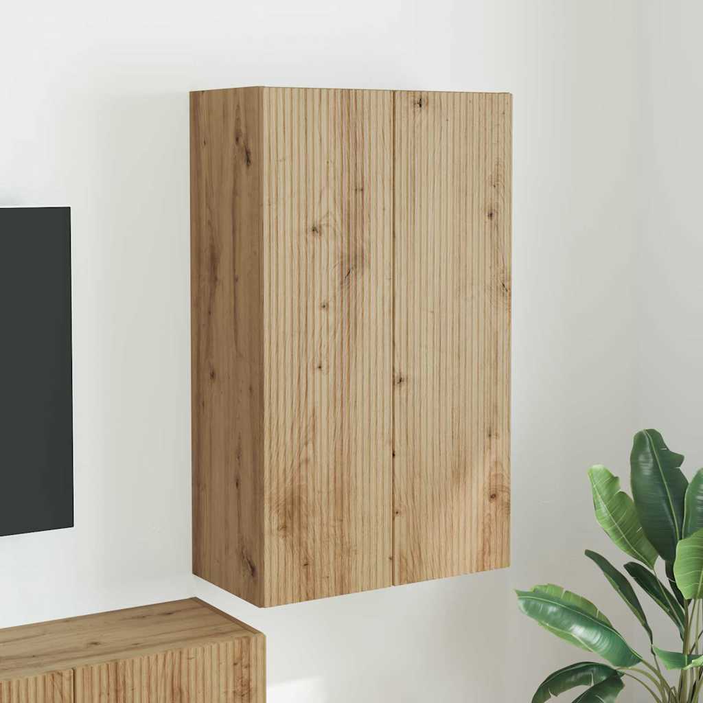 TV Wall Cabinet Artisan Oak 59.5 x 31 x 100 cm Engineered Wood