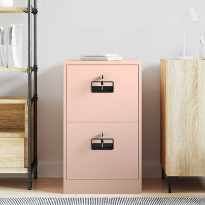 File Cabinet Geometric Pink 44 x 50 x 74.5 cm Cold-Rolled Steel