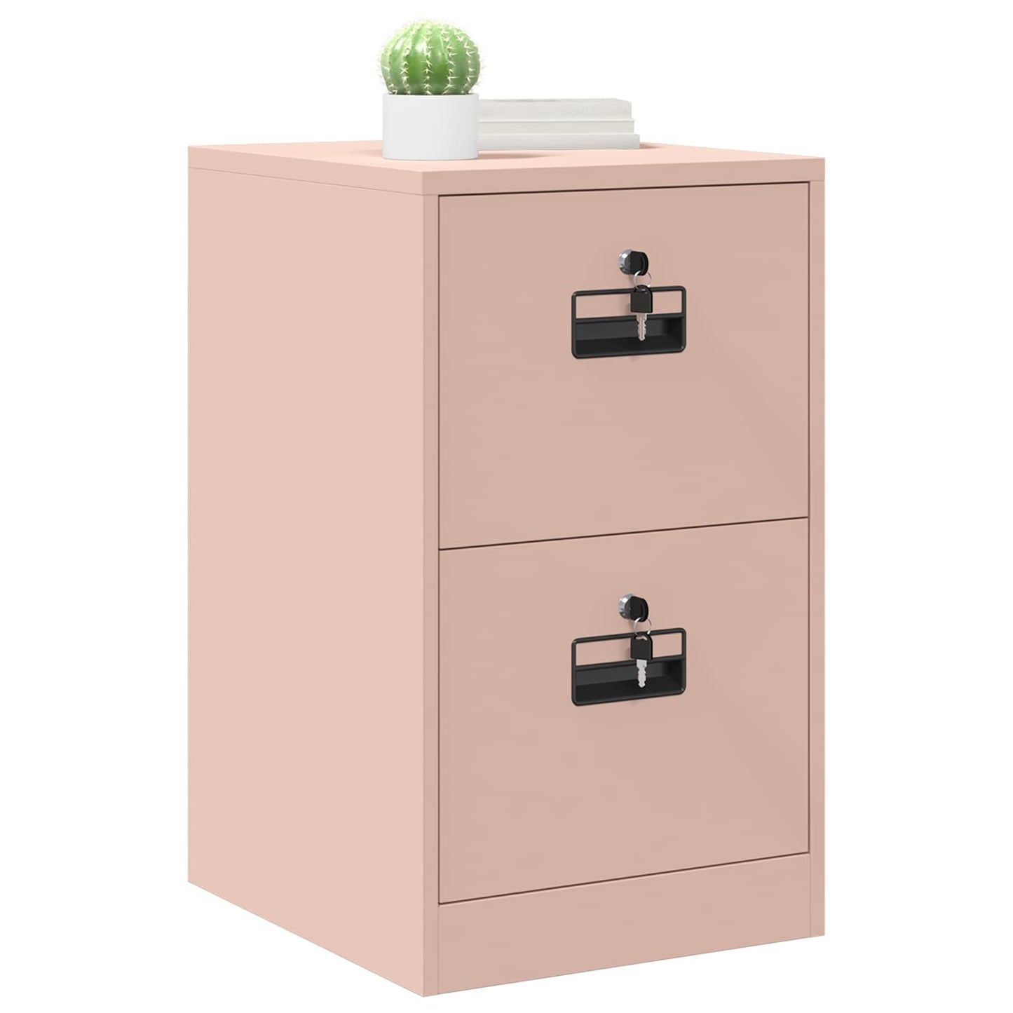 File Cabinet Geometric Pink 44 x 50 x 74.5 cm Cold-Rolled Steel