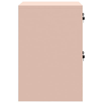 File Cabinet Geometric Pink 44 x 50 x 74.5 cm Cold-Rolled Steel