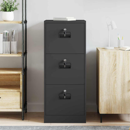 File Cabinet Black 44 x 50 x 106.5 cm Cold-Rolled Steel