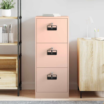 File Cabinet Pink 44 x 50 x 106.5 cm Cold-Rolled Steel