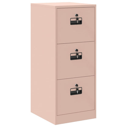 File Cabinet Pink 44 x 50 x 106.5 cm Cold-Rolled Steel