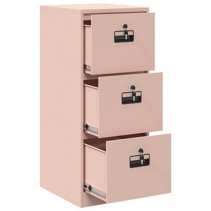 File Cabinet Pink 44 x 50 x 106.5 cm Cold-Rolled Steel