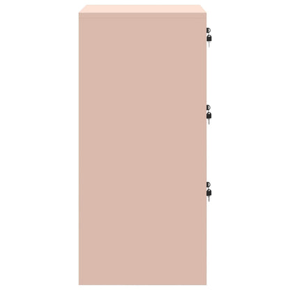 File Cabinet Pink 44 x 50 x 106.5 cm Cold-Rolled Steel
