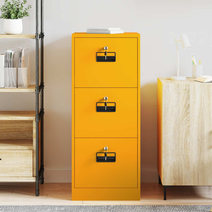 File Cabinet with Drawer Mustard Yellow 44 x 50 x 106.5 cm