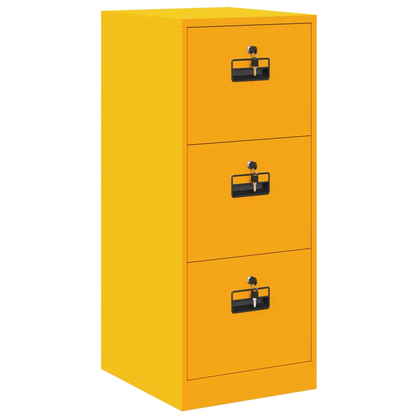 File Cabinet with Drawer Mustard Yellow 44 x 50 x 106.5 cm