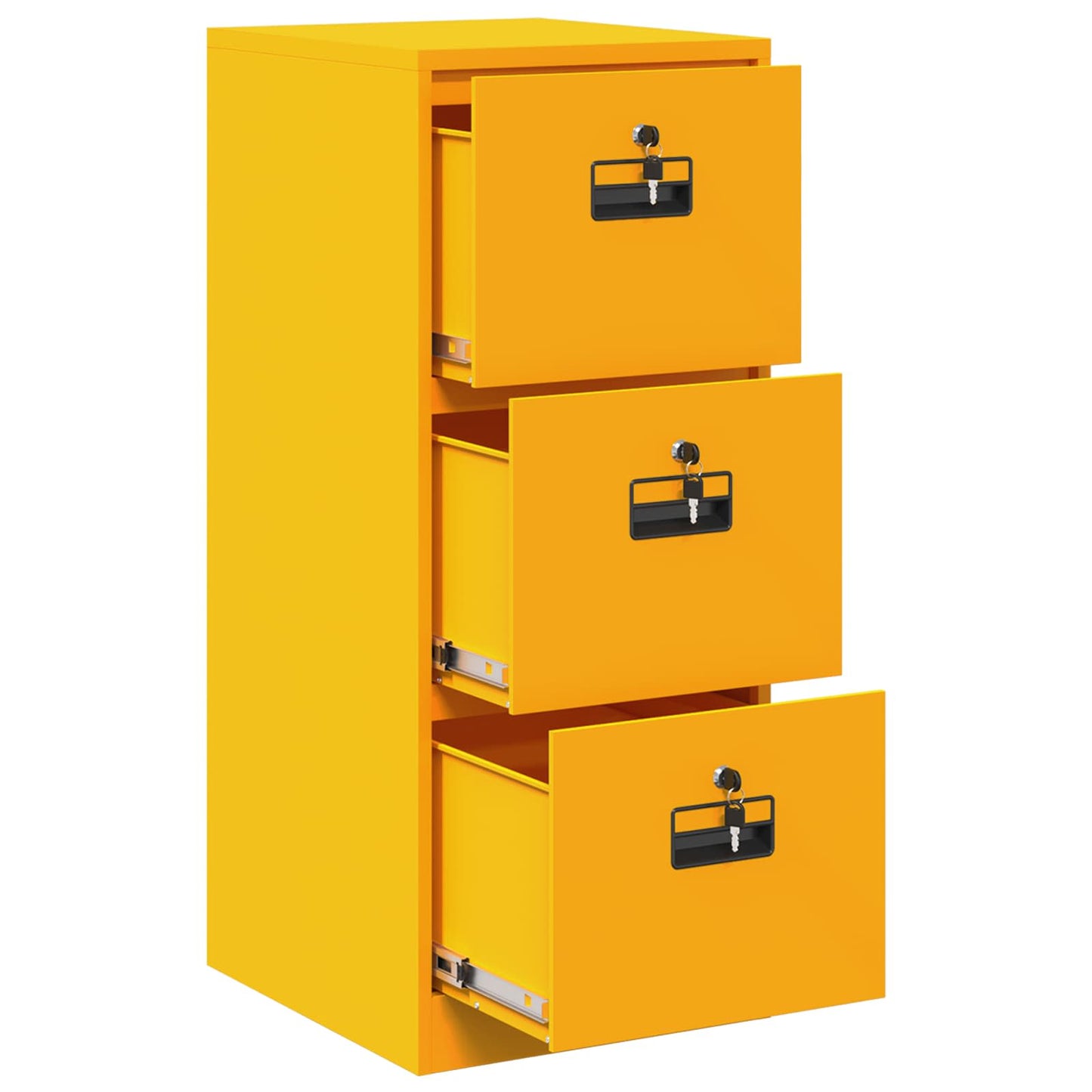 File Cabinet with Drawer Mustard Yellow 44 x 50 x 106.5 cm