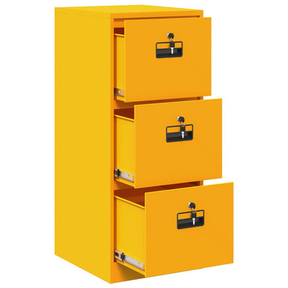 File Cabinet with Drawer Mustard Yellow 44 x 50 x 106.5 cm