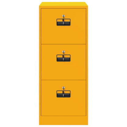 File Cabinet with Drawer Mustard Yellow 44 x 50 x 106.5 cm