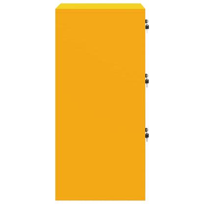 File Cabinet with Drawer Mustard Yellow 44 x 50 x 106.5 cm