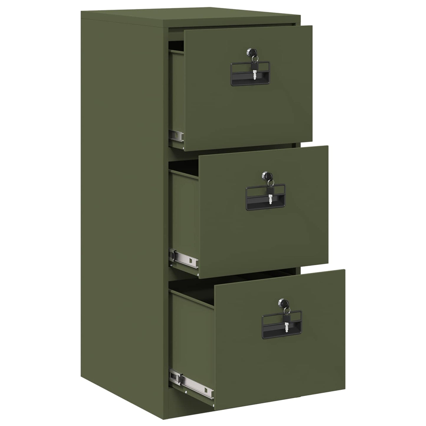 File Cabinet Olive Green 44 x 50 x 106.5 cm Cold-Rolled Steel