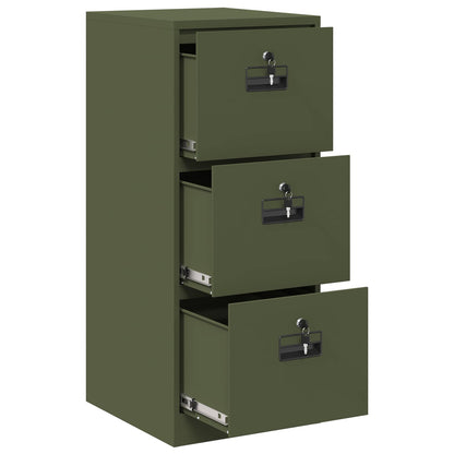 File Cabinet Olive Green 44 x 50 x 106.5 cm Cold-Rolled Steel