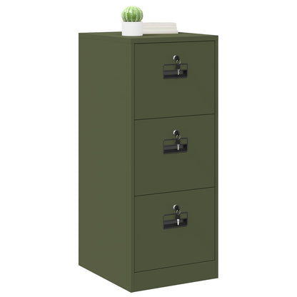 File Cabinet Olive Green 44 x 50 x 106.5 cm Cold-Rolled Steel