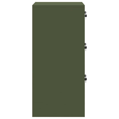 File Cabinet Olive Green 44 x 50 x 106.5 cm Cold-Rolled Steel