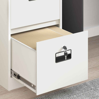 File Cabinet White 44 x 50 x 106.5 cm Cold-Rolled Steel