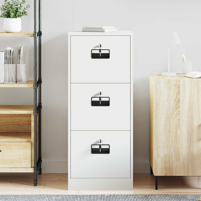File Cabinet White 44 x 50 x 106.5 cm Cold-Rolled Steel