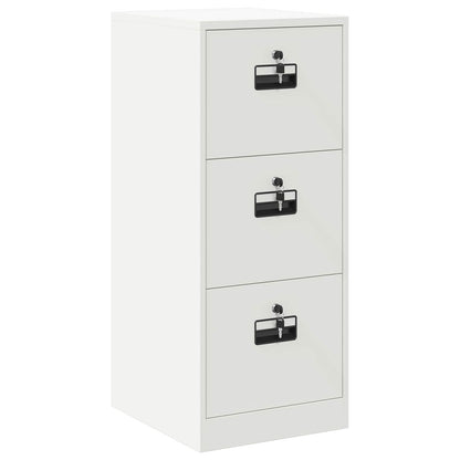 File Cabinet White 44 x 50 x 106.5 cm Cold-Rolled Steel