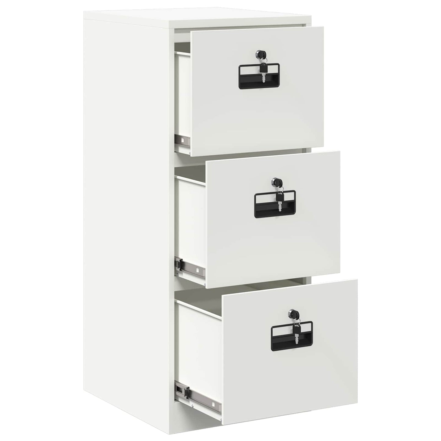 File Cabinet White 44 x 50 x 106.5 cm Cold-Rolled Steel