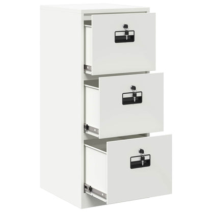 File Cabinet White 44 x 50 x 106.5 cm Cold-Rolled Steel