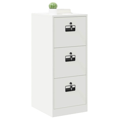 File Cabinet White 44 x 50 x 106.5 cm Cold-Rolled Steel