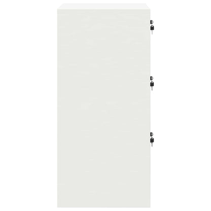 File Cabinet White 44 x 50 x 106.5 cm Cold-Rolled Steel