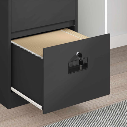 File Cabinet Black 45.5 x 42 x 74.5 cm Cold-Rolled Steel