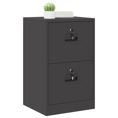 File Cabinet Black 45.5 x 42 x 74.5 cm Cold-Rolled Steel
