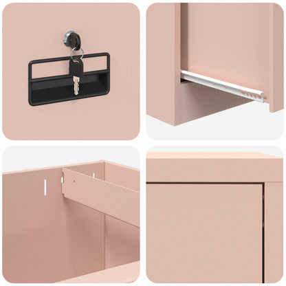 File Cabinet Pink 45.5 x 42 x 74.5 cm Cold-Rolled Steel