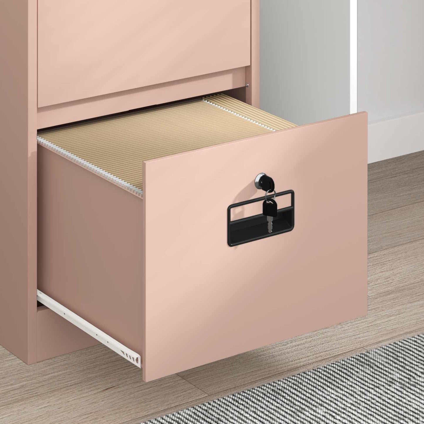 File Cabinet Pink 45.5 x 42 x 74.5 cm Cold-Rolled Steel