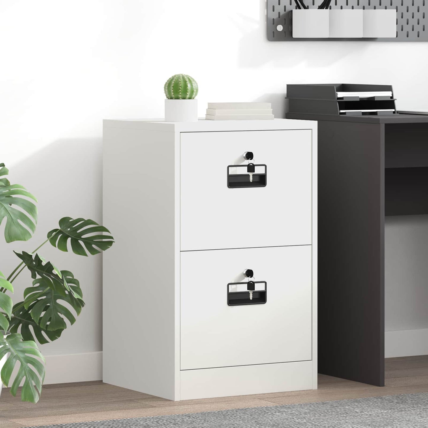 File Cabinet White 45.5 x 42 x 74.5 cm Cold-Rolled Steel