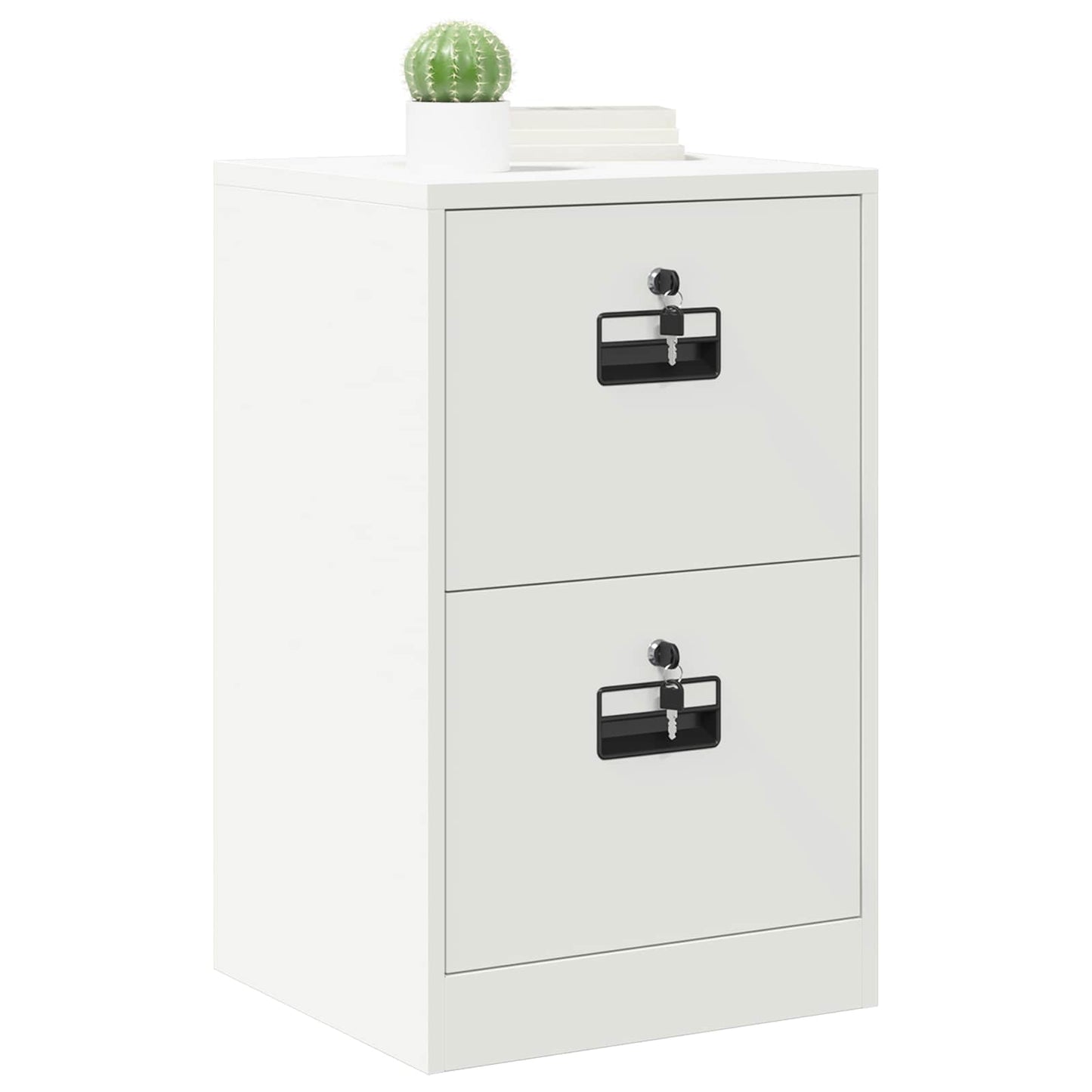 File Cabinet White 45.5 x 42 x 74.5 cm Cold-Rolled Steel