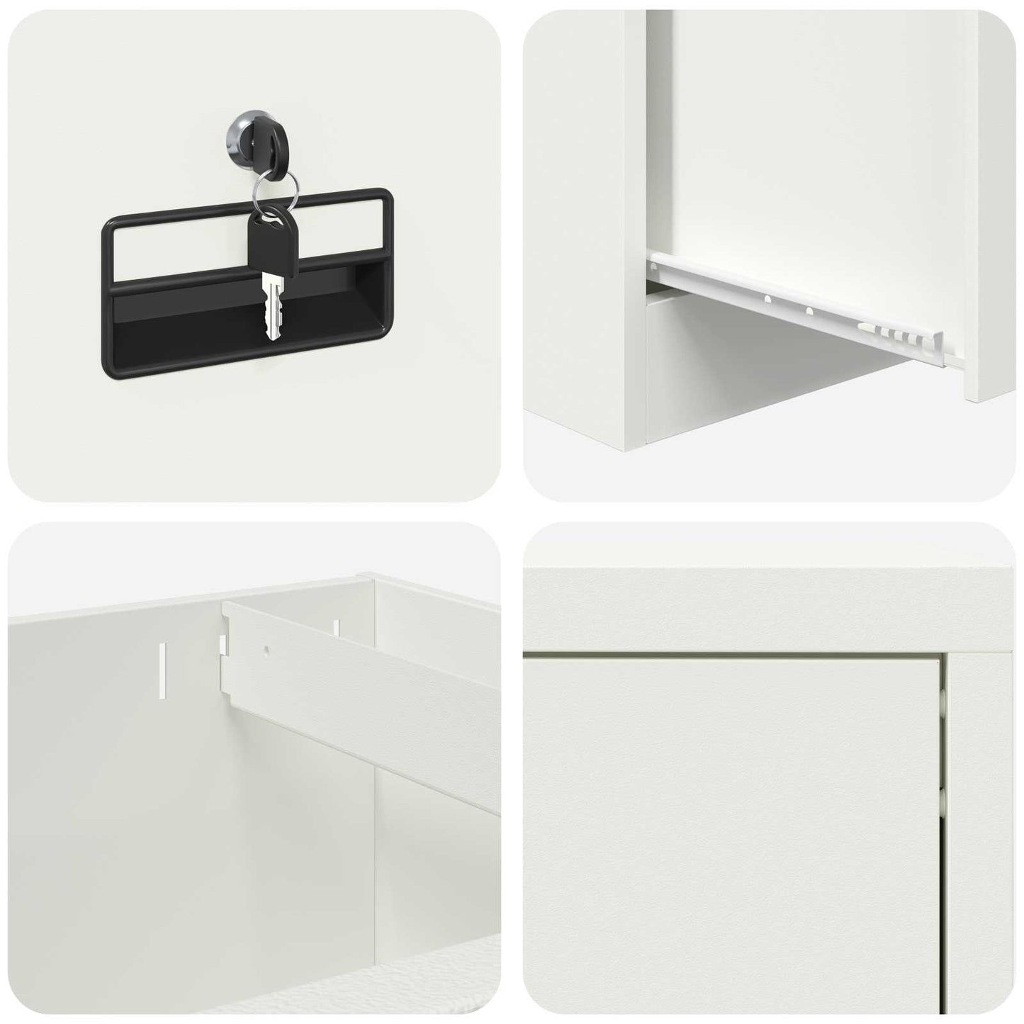 File Cabinet Pink 45.5 x 42 x 139 cm Cold-Rolled Steel