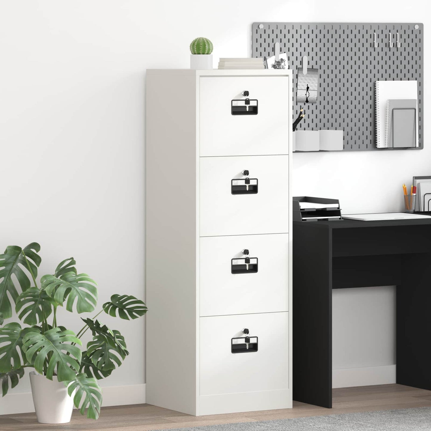File Cabinet Pink 45.5 x 42 x 139 cm Cold-Rolled Steel