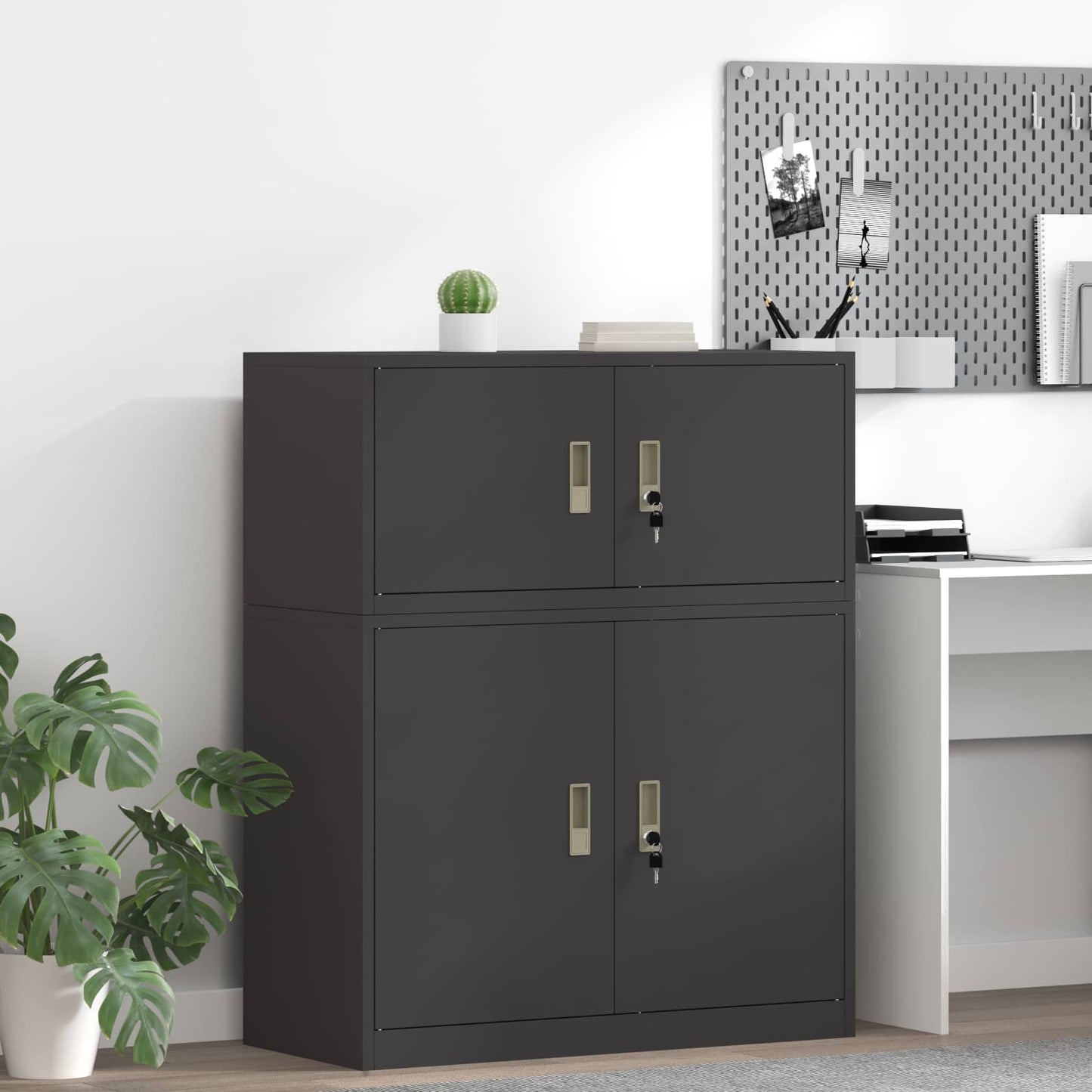 Storage Cabinet Black 90 x 40 x 40 cm Steel