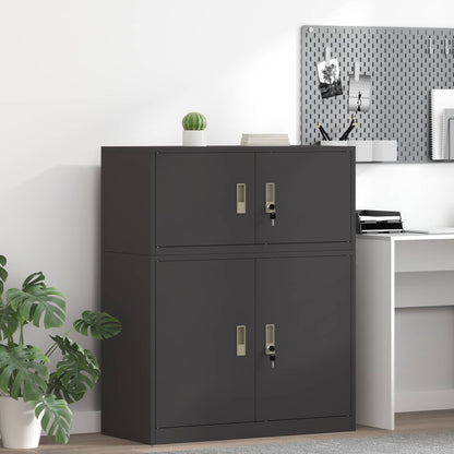 Storage Cabinet Black 90 x 40 x 40 cm Steel