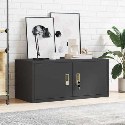 Storage Cabinet Black 90 x 40 x 40 cm Steel