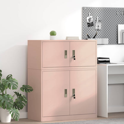 Storage Cabinet Pink 90 x 40 x 40 cm Steel