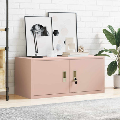 Storage Cabinet Pink 90 x 40 x 40 cm Steel