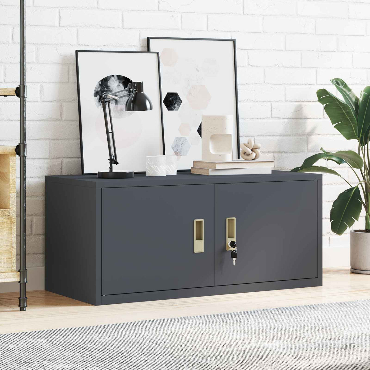 Storage Cabinet Anthracite 90 x 40 x 40 cm Steel