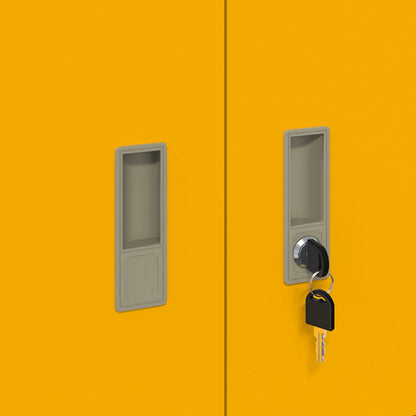 Storage Cabinet Mustard Yellow 90 x 40 x 40 cm Steel