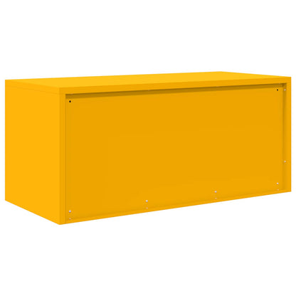 Storage Cabinet Mustard Yellow 90 x 40 x 40 cm Steel