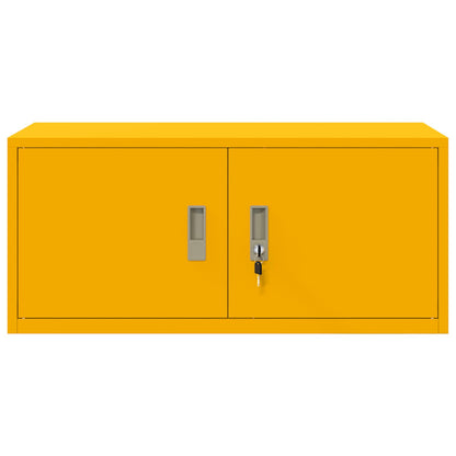 Storage Cabinet Mustard Yellow 90 x 40 x 40 cm Steel
